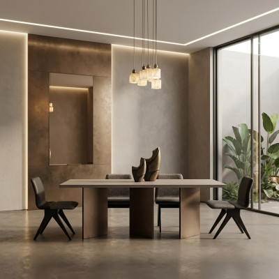 Essgruppe Essecke Esszimmermöbel Esstisch Esszimmer 7tlg Holz Grau