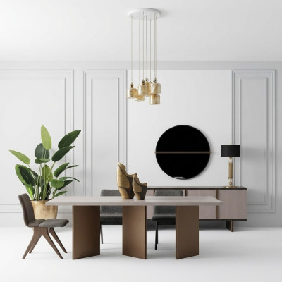 Esszimmer Essgruppe Esszimmermöbel Esstisch Essecke 9tlg Holz Beige