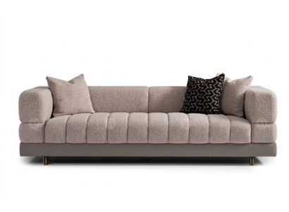 Dreisitzer Couch Sofa 3 Sitzer Polstersofa Stoffsofa Moderne Grau