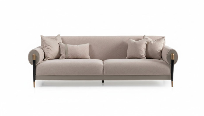 Látané Pohovka tříMístná Pohovka 3Místná Pohovka Moderní Design Beige Nová