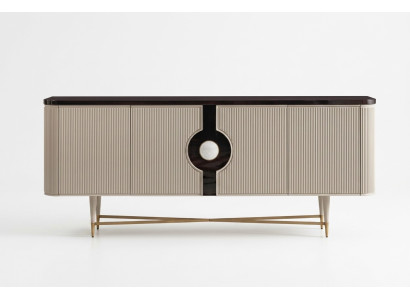 Sideboard Anrichte Schrank Kommode Holz Holzschrank Beige Luxus Design