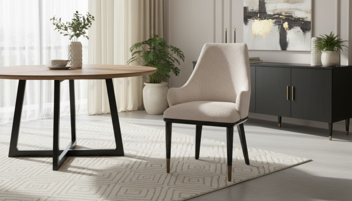 Skupina jídelních židlí Kuchyňské židle Set 2 kusy židlí Beige