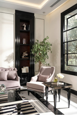 Garnitur Sessel Beistelltisch Wohnzimmer Ohrensessel Grau Modern 2tlg