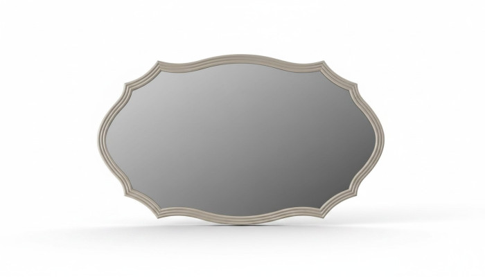 Zrcadlo na zeď Dekorativní luxusní design obývacího pokoje Beige 150x90 Dřevo