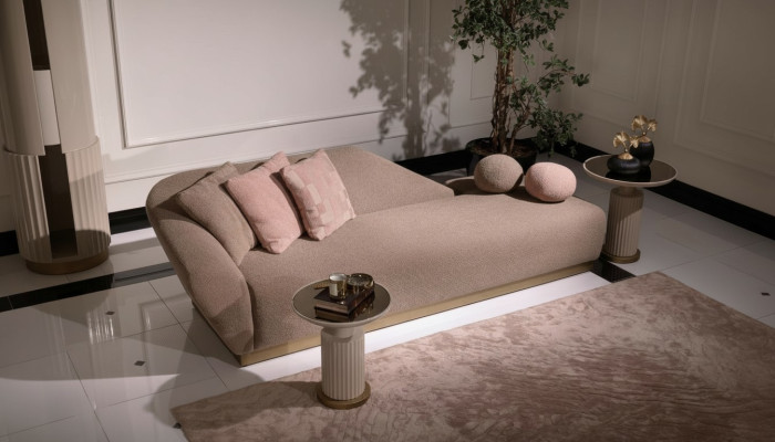 Chaiselongue skupina Pohovka Konferenční stolky Potah Tkanina Moderní 3dílná sada