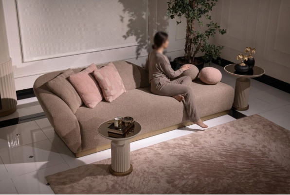 Chaiselongue Relaxační lehátko Lezecká židle Pohovka Beige Moderní Čalouněný Materiál
