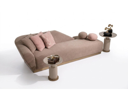 Chaiselongue Relaxační lehátko Lezecká židle Pohovka Beige Moderní Čalouněný Materiál