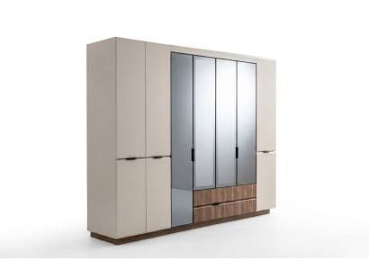 Kleiderschrank Holzschrank Beige Schlafzimmerschrank Schrank Moderne
