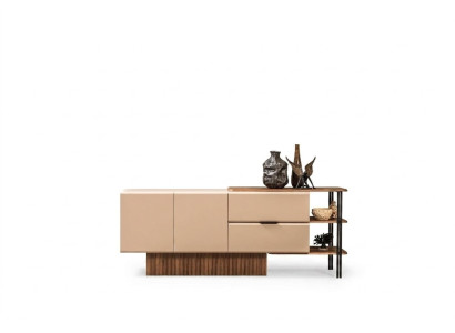 Anrichte Sideboard Holzschrank Kommode Schrank Holz Beige Moderne