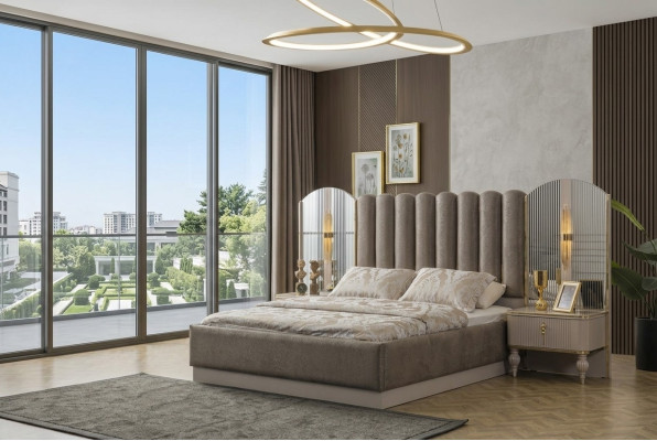 Exklusive Schlafzimmer Möbel Designer Doppelbett Moderne Nachttische