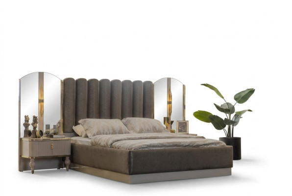 Exklusive Schlafzimmer Möbel Designer Doppelbett Moderne Nachttische
