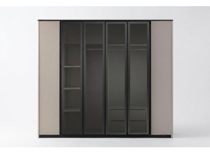 Kleiderschrank Garderobenschrank Schrank Moderne Holzschrank Grau