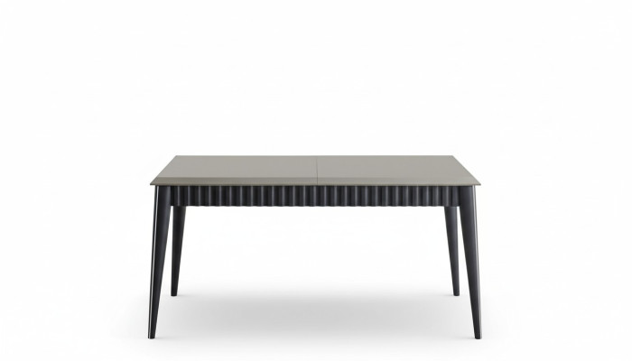 Grauer Esstisch Robuster Esszimmer Designer Holztisch Luxuriöse Möbel