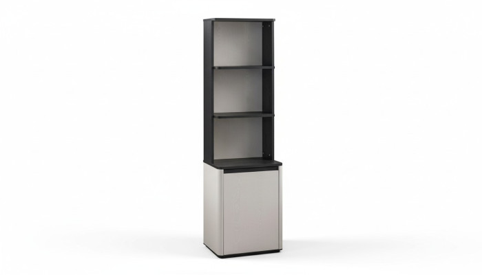 Weiß-schwarzer Bücherschrank Designer Bücherregal Kinder Standregal