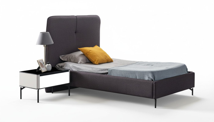 Graue Kindermöbel Designer Kinderbet Holz Nachttisch Luxus Garnitur