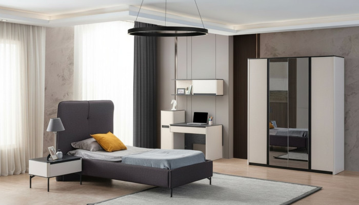 Komplette Kinderzimmer Möbel Bett Nachttisch Schreibtisch Kleiderschrank