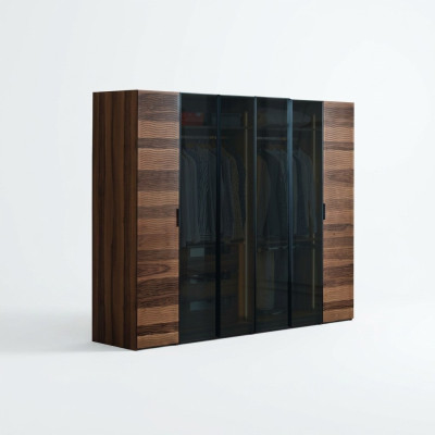 Moderner Schlafzimmer Kleiderschrank Designer Glas Schrank Luxus Möbel