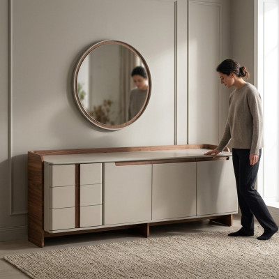 Moderní komoda Designérská obývací skříň Luxusní skříň 2 kusy