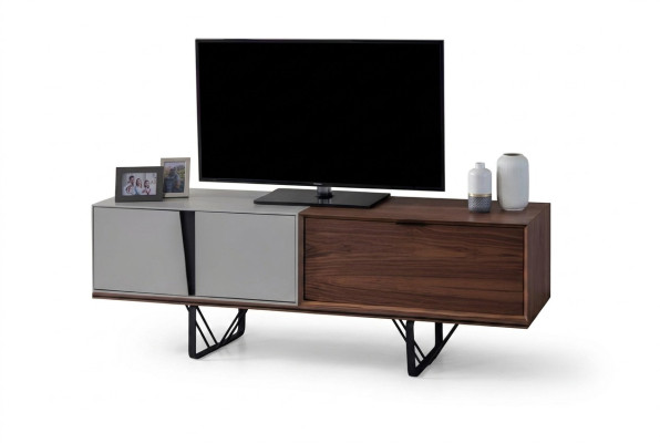 Wohnzimmer Sideboard TV Ständer RTV Lowboard Braun Holz Tisch Möbel