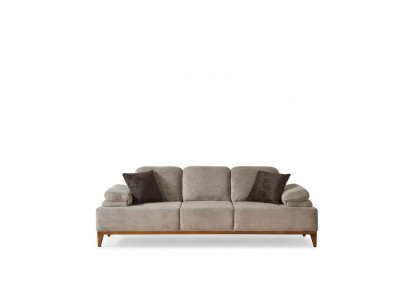 Třísedák pohovka 3místná látková pohovka Beige gauč moderní
