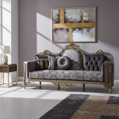 Sofa im klassischen Stil mit Chesterfield-Design für das Wohnzimmer