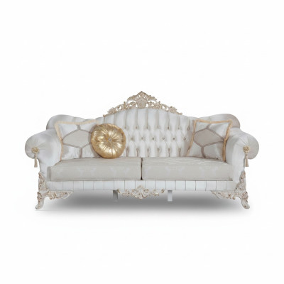 Sofa 3 Sitzer Polster Textil Stoff Chesterfield Couchen Dreisitzer Neu