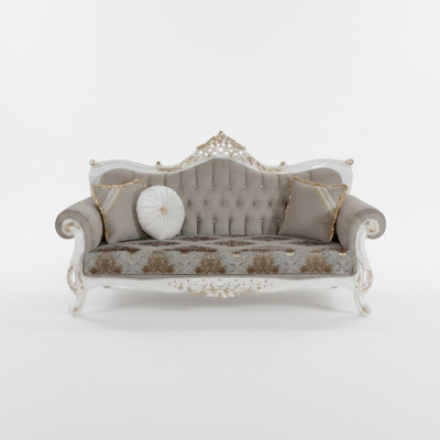 Klasická pohovka s designem Chesterfield pro obývací pokoj Šedý obývací pokoj