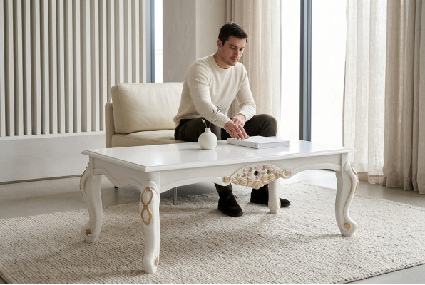 Couchtisch Tisch Luxus Tisch Wohnzimmer Design Tische Rechteckig Weiß