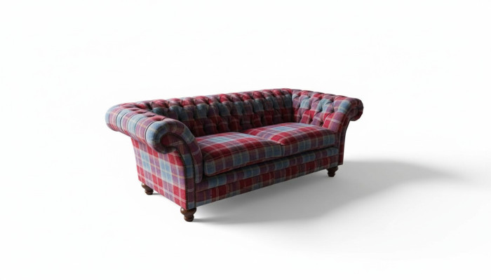 Chesterfield Modern 3 Sitzer Designer Sofa Luxus Polster Couch Stoff Textil Neu
