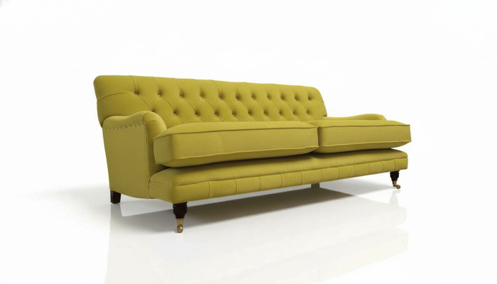 Chesterfield Sofa Polster Couch 3 Sitzer Gelb Gelb Sofas Couchen