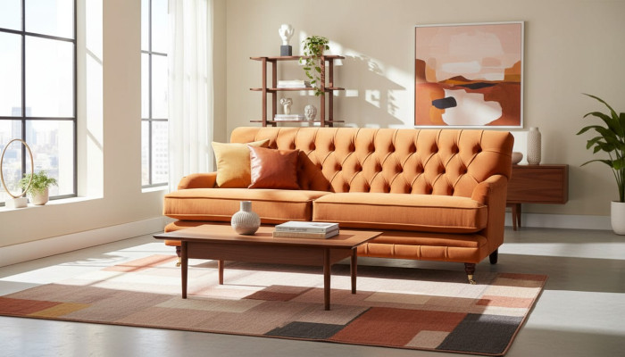 Chesterfield Design Luxus Pohovková Souprava Sedačka Křeslo Textilie Nový