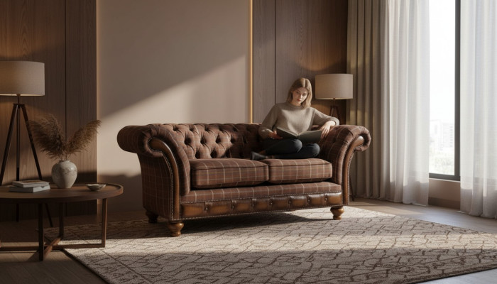 Chesterfield Dvousedadlový nábytek 2-lůžková pohovka Křesla Polštáře Lounge Couches.