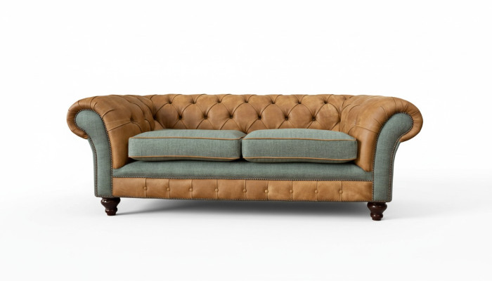 Sofa 3 Sitzer Design Polster Couchen Leder Relax Chesterfield Dreisitzer