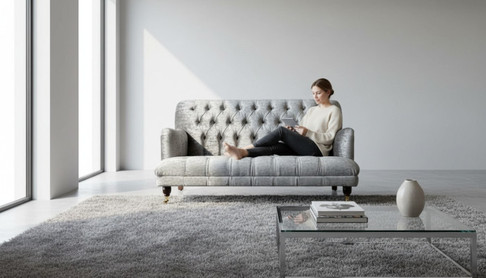 Design Sofa 3 Sitzer Chesterfield Couch Polster Design Wohnzimmer Neu