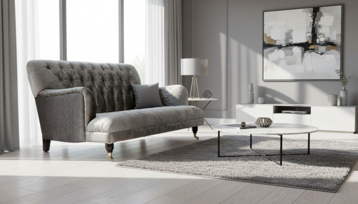 Design Sofa 3 Sitzer Chesterfield Couch Polster Design Wohnzimmer Neu