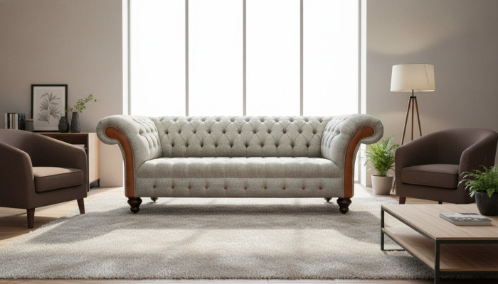Chesterfield Sofa Polster Design Luxus Couch Klassische Sofa 3 Sitzer