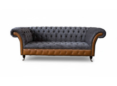 Design Sofa 3 Sitzer Chesterfield Couch Polster Sofas Dreisitzer Neu