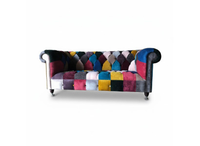 Chesterfield Sofa 3místná pohovka potahové pohovky pohovky luxusní látkový design