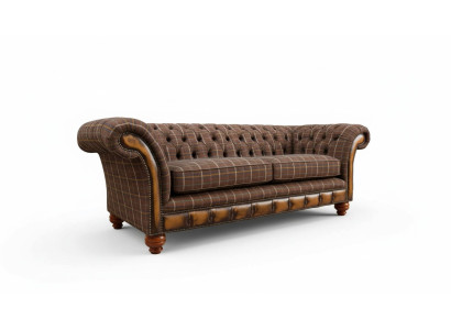 Chesterfield 3 Sitzer Couch Polster Textil Couchen Wohnzimmer Sofa Neu