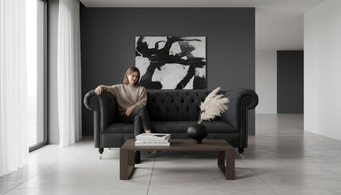 Sofa 3 Sitzer Couchen Art déco Dreisitzer Neu Textil Luxus Couch Polster