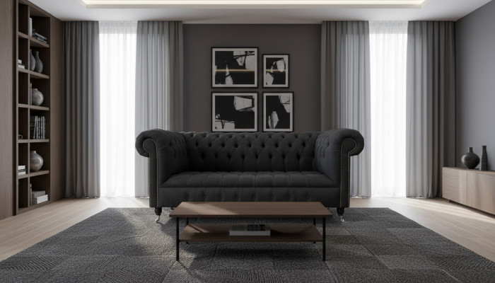 Sofa 3 Sitzer Couchen Art déco Dreisitzer Neu Textil Luxus Couch Polster