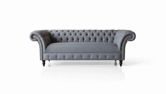 Chesterfield Sofa 3 Sitzer Couch Polster Luxus Textil Couchen Sofas