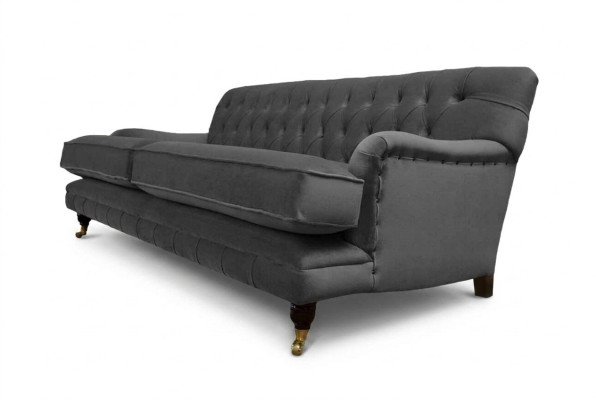 Designer Sofa 3 Sitzer Modern Couch Polster Grau Sofas Designsofa