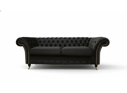 Chesterfield Sofa 3 Sitzer Couch Polster Luxus Textil Couchen Sofas