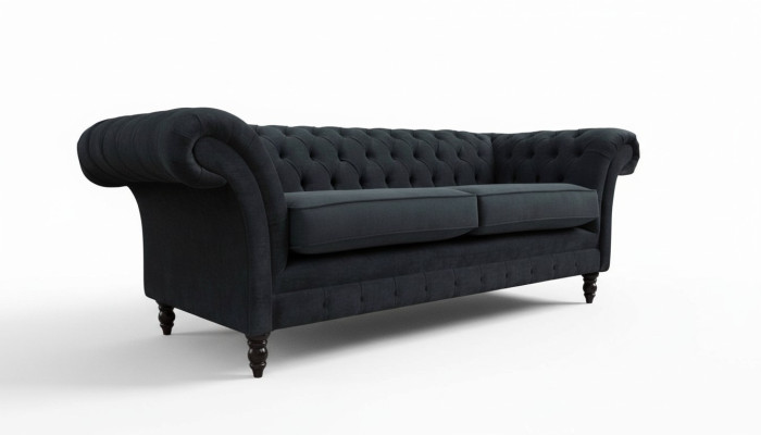 Chesterfield Rosa Neu Dreisitzer Stoff Design Couchen Polster Sofa Neu