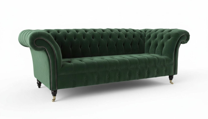 Design Sofa 3 Sitzer Couch Polster Chesterfield Wohnzimmer Textil Couchen