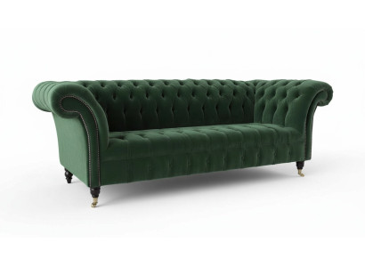 Design Sofa 3 Sitzer Couch Polster Chesterfield Wohnzimmer Textil Couchen
