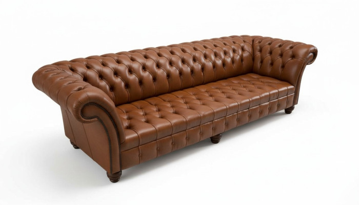 Sofa obývací pokoj Chesterfield gauč povlékací pohovka čtyřmístná kůže xxl big