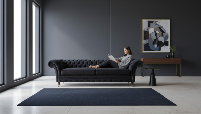 Design pohovka 4místná Luxus Klasická látka Chesterfield Sofa