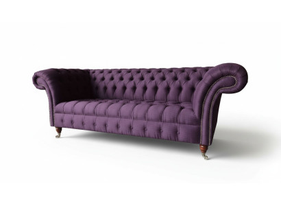 Chesterfield 3 Sitzer Sofa Stoffsofa Couch Polster Sitz 3er Sofas Neu